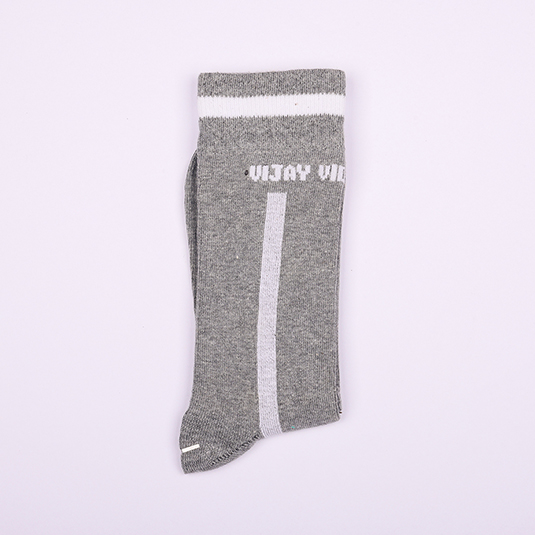 STUDY SOCKS GREY-WHITE LINE